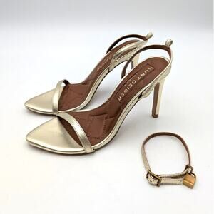 Kurt Geiger London Stiletto Heel Sandal Buckle Women's Gold Size US6.5 EU37